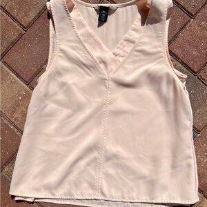 White House Black Market Pink Sleeveless Tank Top Blouse